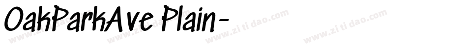 OakParkAve Plain字体转换